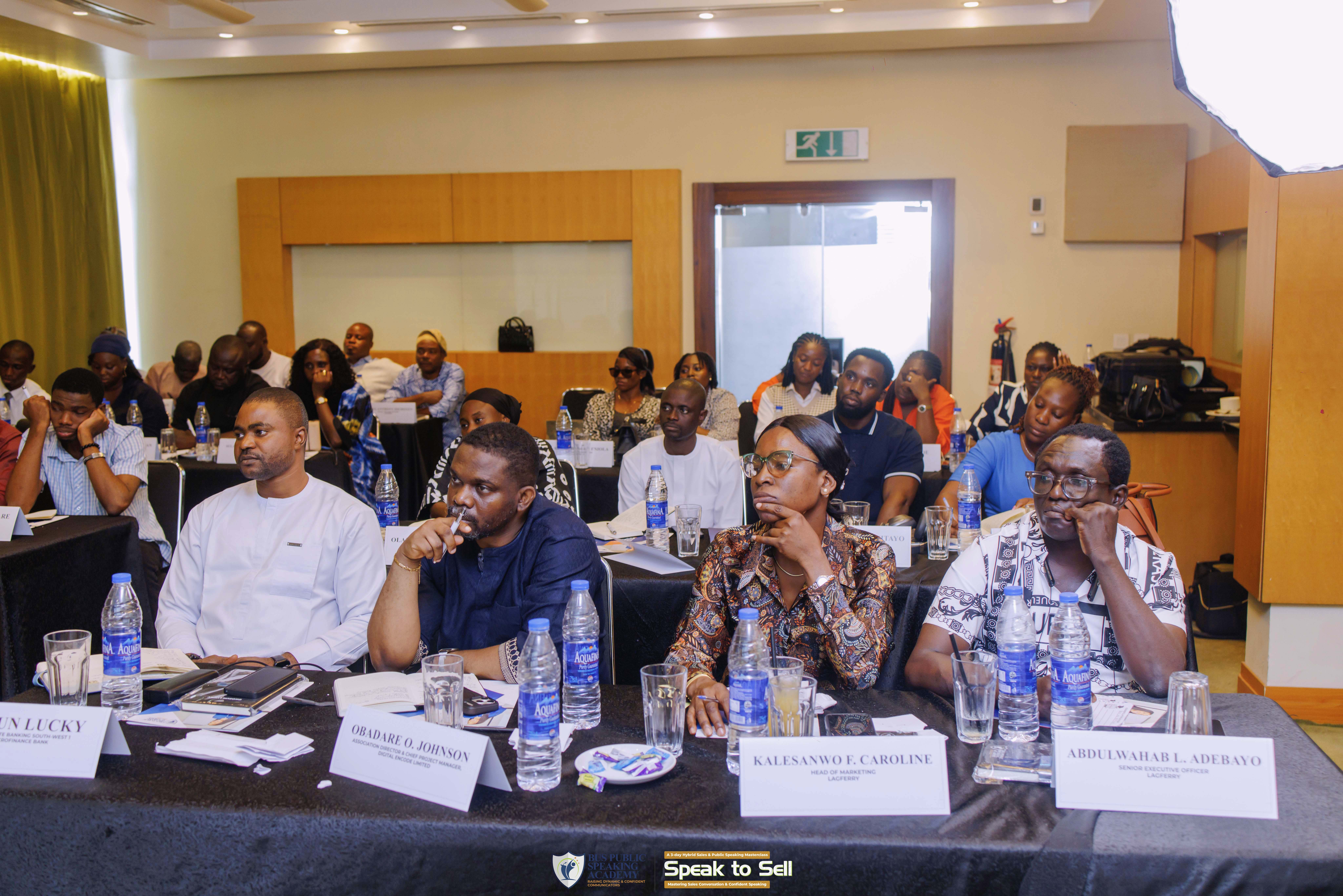 Executives in a live coaching session at a BUS Academy masterclass